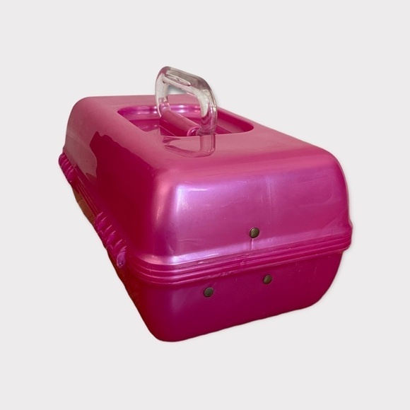 Y2K 90s Caboodles Pink Makeup Pageant Travel Storage Box Case Super Clean - Picture 4 of 9